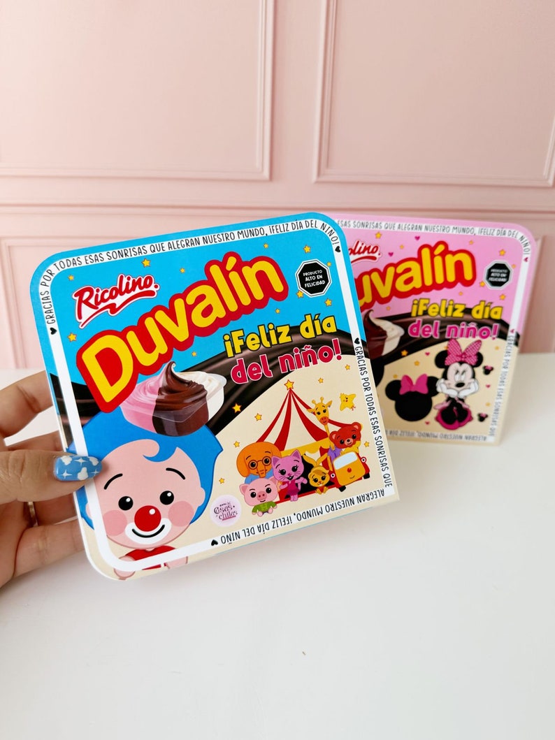 Template giant duvalin Children's Day, party favors, sweet events, 100% editable in name, colors, images image 4