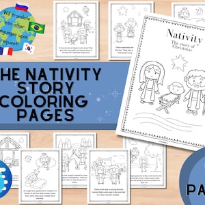 The Nativity Story Coloring Pages Preschool Activities Christian Homeschool Bible lessons Toddler worksheet coloring sheets Sunday school