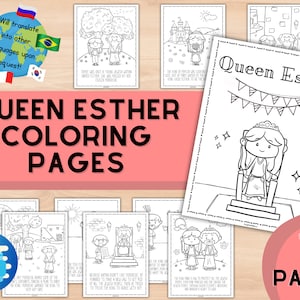 Queen Esther Coloring Pages Preschool Activities Christian Homeschool Bible lessons Toddler worksheet coloring Sunday school lesson plan