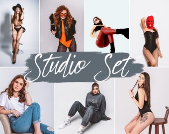 20 Studio Set Presets Mobile & Desktop | Studio Filter | Natural Clear Portrait Clean | Instagram, Influencer, Blogger Preset