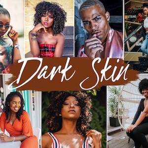 25 Dark Skin Presets Mobile & Desktop | Dark Skin Filter | Face Beauty Black Clean | Instagram, Influencer, Blogger Preset