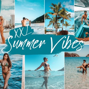 60 Summer Vibes Lightroom Presets Mobile & Desktop | Summer Filter | Holiday Travel Beach Bright | Instagram, Influencer, Blogger Preset