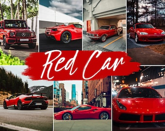 12 Red Car Lightroom Presets Mobile & Desktop | Car Filter | Rich Red Vehicle Automotive | Instagram, Influencer, Blogger Preset