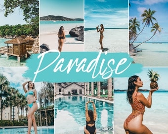 20 Paradise-voorinstellingen Mobiel en desktop | Paradijsfilters | Levendige zomerstrandreizen | Instagram, beïnvloeder, blogger-voorinstelling