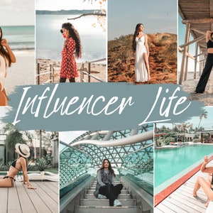 50 Influencer Lightroom Presets Mobile & Desktop | Influencer Filter | Aesthetic Bright Neutral | Instagram, Influencer, Blogger Preset