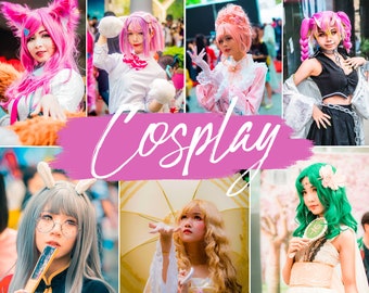12 Cosplay Lightroom Presets Mobile & Desktop | Cosplay Filter | Fantasy Anime Gamer Costume | Instagram, Influencer, Blogger Preset