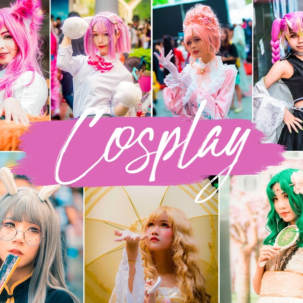 12 Cosplay Lightroom Presets Mobile & Desktop | Cosplay Filter | Fantasy Anime Gamer Costume | Instagram, Influencer, Blogger Preset