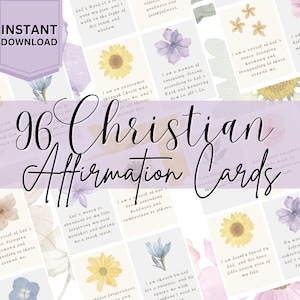 Affirmative Karten, Affirmationskarten zum Ausdrucken, Affirmationskarten, christliche Affirmationskarten, christliche Geschenke für Frauen, christliche Geschenke