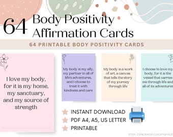Affirmative Cards, Affirmation Cards Printable, Body Positivity, Affirmation Cards Printable, Affirmation Cards For Women, Mental Health