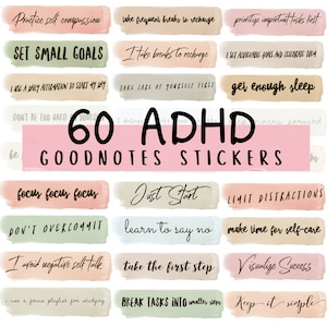 Goodnotes Aufkleber, Affirmation Aufkleber, vorgeschnittene Aufkleber, digitale Aufkleber Goodnotes, digitale Planner Aufkleber, Selbstaffirmation, ADHS