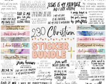 Goodnotes Stickers, Affirmation Stickers, Digital Stickers Goodnotes, Sticker Bundle, Precropped Stickers,Christian,Digital Planner Stickers