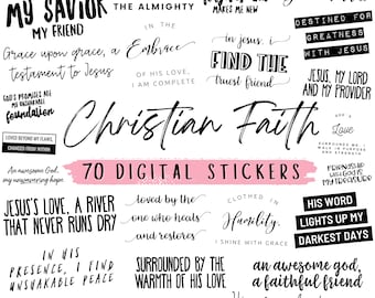Pegatinas del planificador Goodnotes pegatinas pegatinas digitales pegatinas de afirmación diario pegatinas digitales cristianas precortadas Biblia de la fe PNG