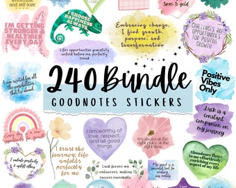 Goodnotes Stickers, Digital Stickers, Affirmation Stickers, Digital Stickers Goodnotes, Digital Planner Stickers, Precropped Stickers