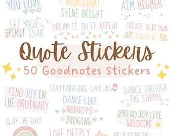 Goodnotes Stickers, Positive Affirmations, Precropped, Quote, Planner Stickers, Cute Stickers, Self Care Stickers, Affirmation Stickers