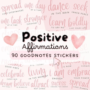 Goodnotes Aufkleber, Positive Affirmationen, Digitale Planner Aufkleber, Precropped Aufkleber, Affirmation Aufkleber, Mentale Gesundheit, Selbstfürsorge