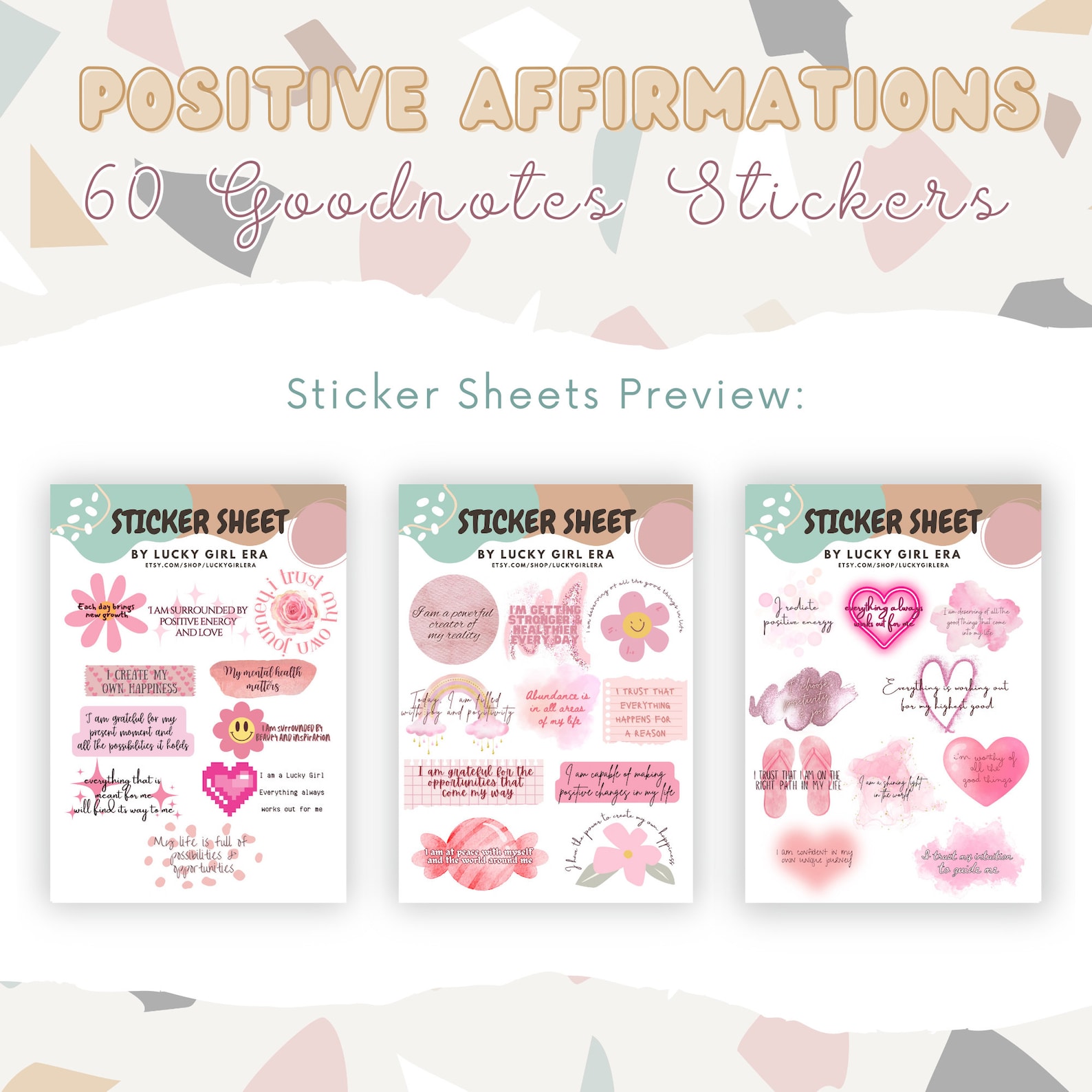 Goodnotes Stickers, Positive Affirmations, Digital Planner Stickers ...