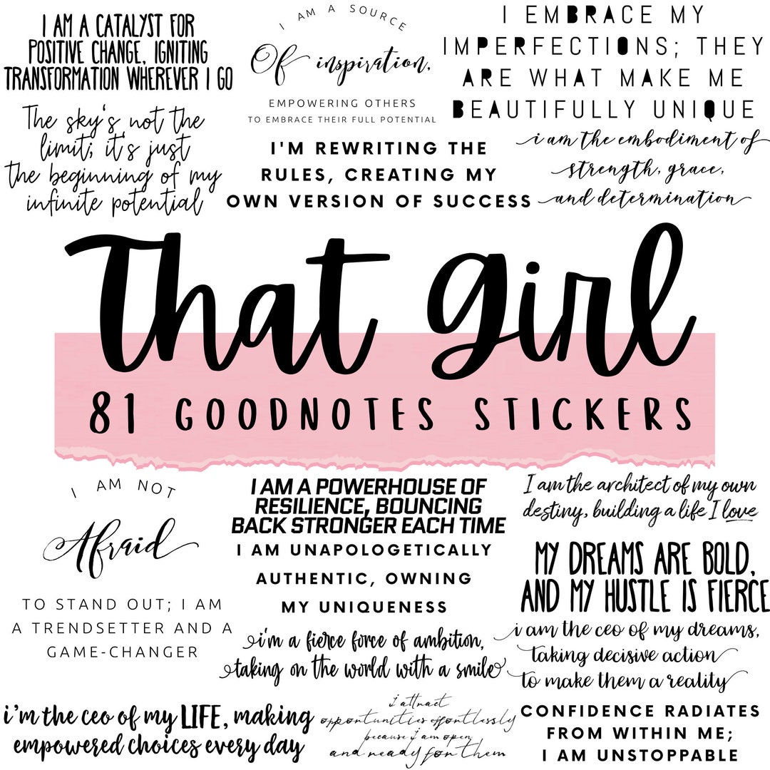 Goodnotes Stickers, Digital Stickers, Planner Stickers, Affirmation ...