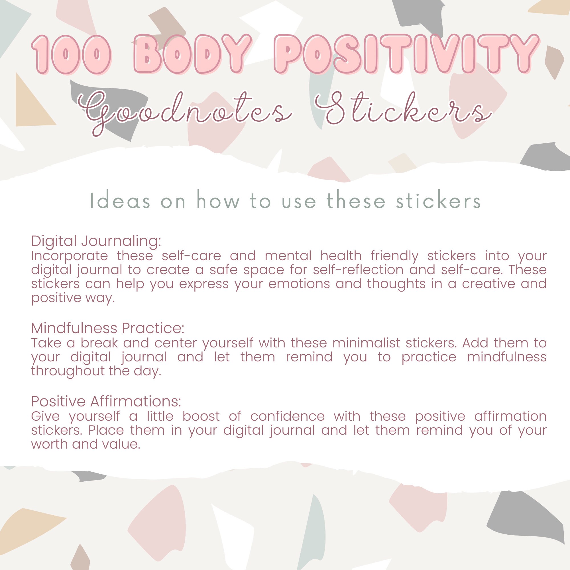 Goodnotes Stickers, Precropped Stickers, Planner Stickers, Minimalist ...
