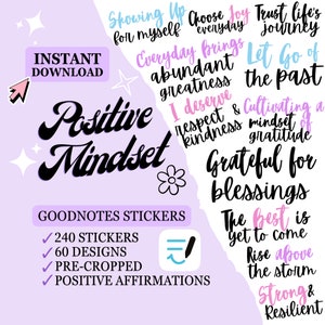 Goodnotes Stickers, Digital Stickers, Affirmation Stickers, Digital Stickers Goodnotes, Digital Planner Stickers, Precropped Stickers