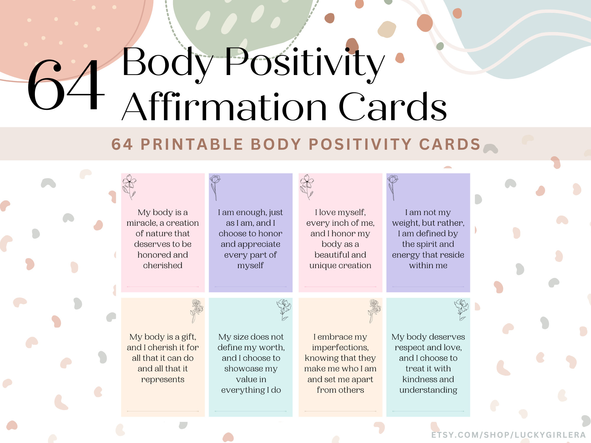 Affirmative Cards, Affirmation Cards Printable, Body Positivity ...