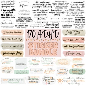 Goodnotes Stickers, Digital Stickers, Affirmation Stickers, Digital Stickers Goodnotes, Sticker Bundle, Digital Planner Stickers, ADHD
