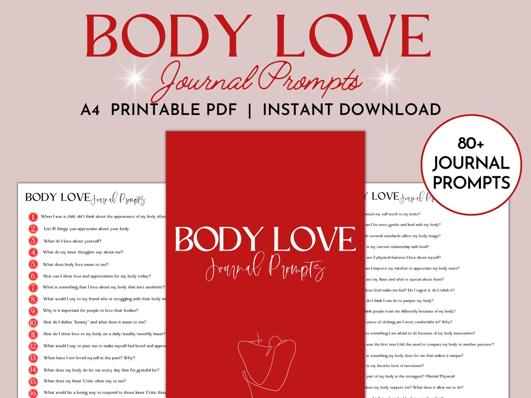 Body Image Printable Body Image Workbook Body Image Journal Etsy UK