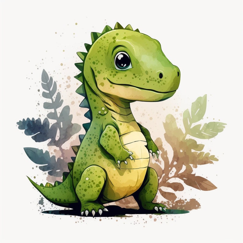 Cute Baby Dinosaur, Cute Dinosaur Png, Dinosaur Clipart, Baby Dino