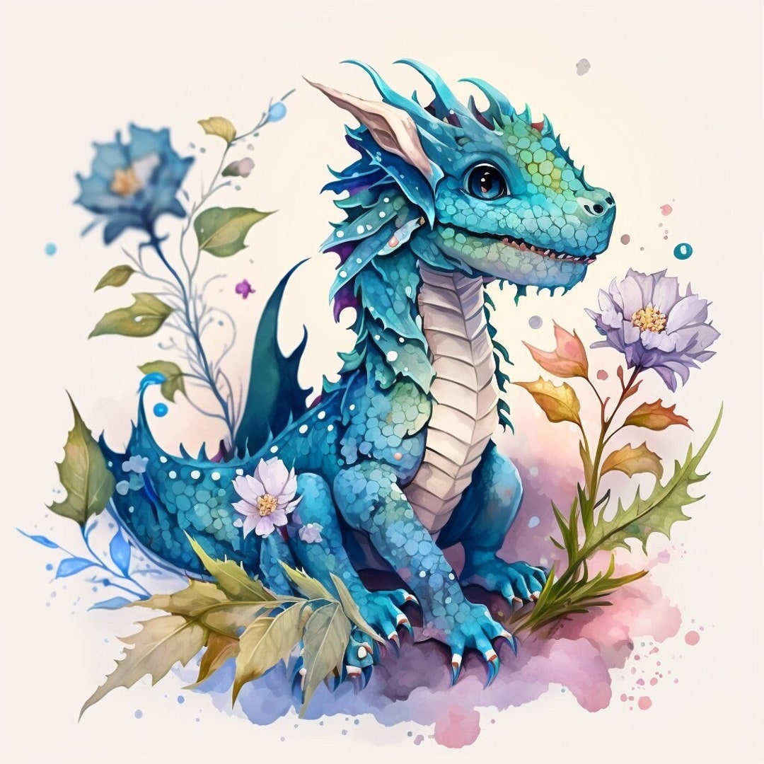 Dinosaur Watercolor Clipart Nursery Decor Baby Dino Clipart - Etsy