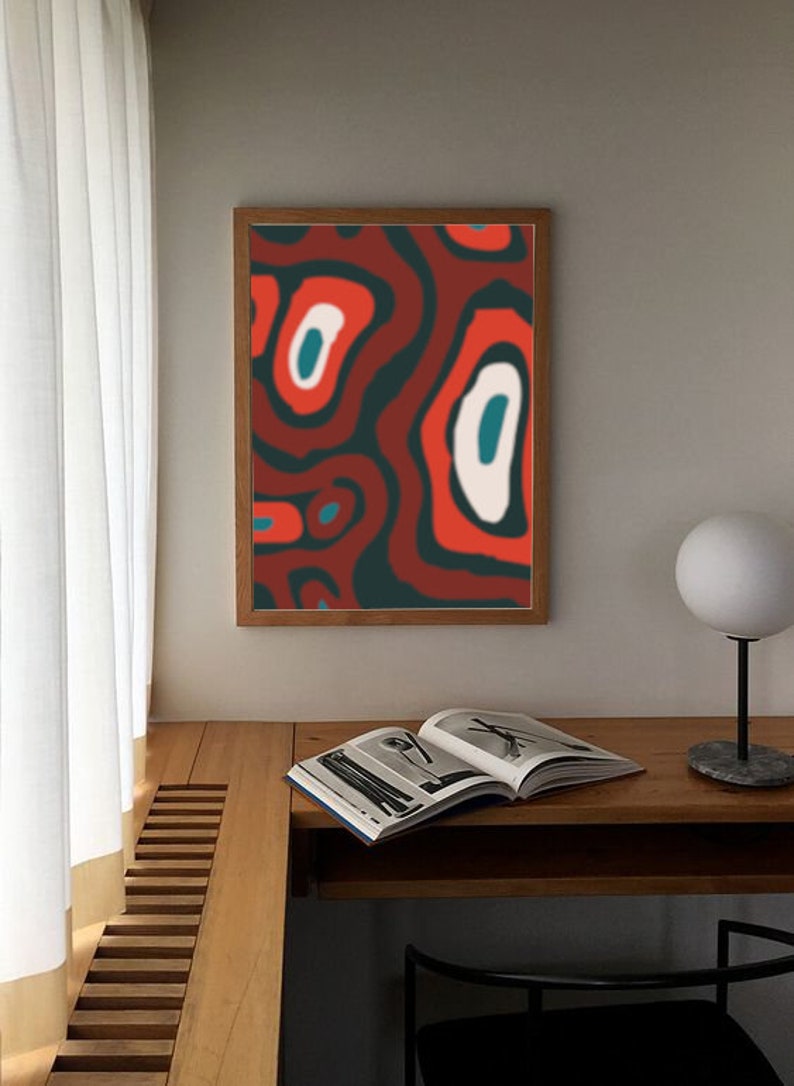 Organic Lines Abstract Wall Art Printable - Etsy