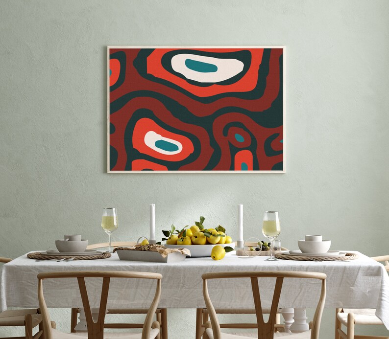 Organic Lines Abstract Wall Art Printable - Etsy