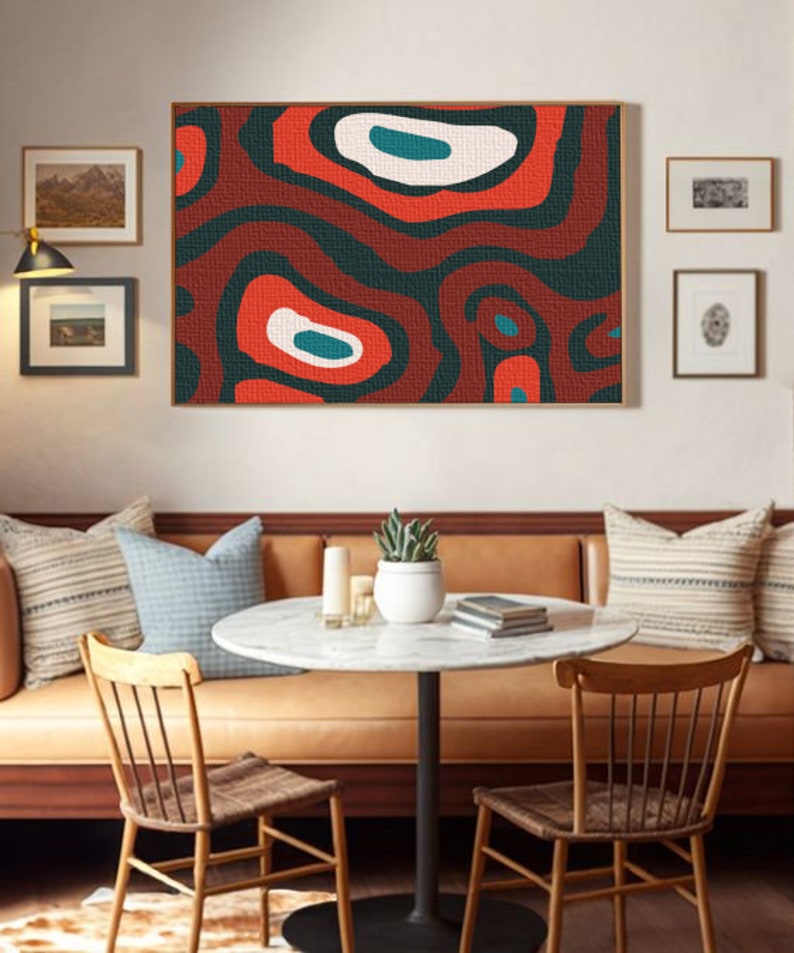 Organic Lines Abstract Wall Art Printable - Etsy