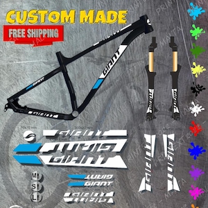 CUSTOM Giant Vinyl Stickers Sheet Bike Frame & Fork Cycle Cycling Bicycle Mtb Road