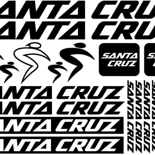 Santa Cruz  Vinyl Decal Stickers Bike Frame Cycle Cycling Bicycle Mtb