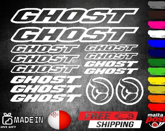 Ghost Vinyl Stickers Sheet Bike Frame Cycle Cycling Bicycle Mtb Road