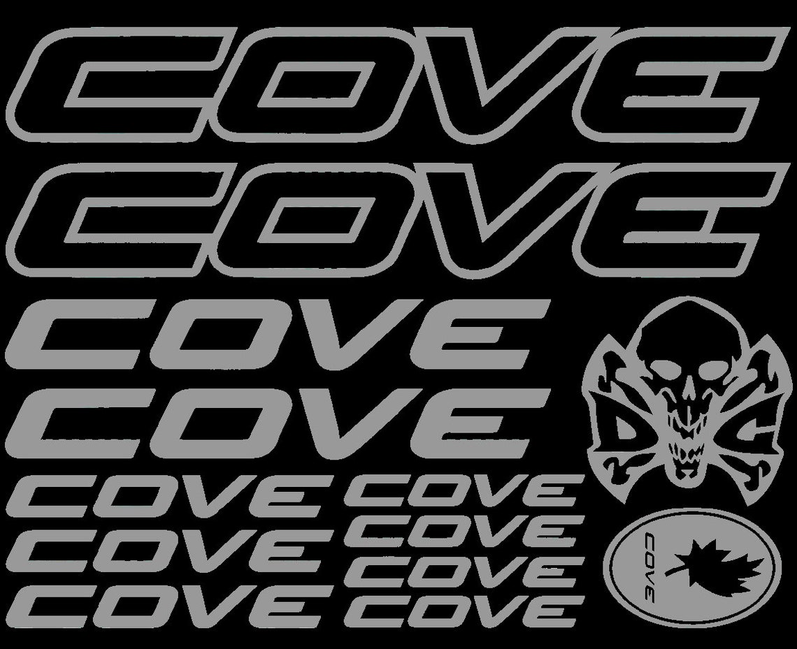 Cove Vinyl Decal Stickers Sheet Bike Frame Cycle Cycling Bicycle Mtb - Etsy