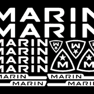 Marin Vinyl Stickers Sheet Bike Frame Cycle Cycling Bicycle Mtb Road