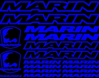 🚲 Stickers Vélo MARIN – Set Décalcomanies Vinyle – Résistant Eau Et UV – Neuf