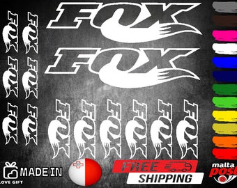 Fox Racing Logo 14x Stickers/Decals Bike Motorcycle fork frame vinyl window bumper sticker, mobile and laptop