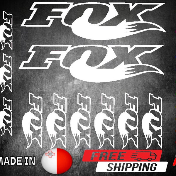 Fox Racing Logo 14x Stickers/Decals Bike Motorcycle fork frame vinyl window bumper sticker, mobile and laptop