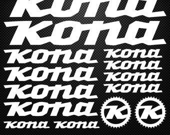 Kona Vinyl Stickers Sheet Bike Frame Cycle Cycling Bicycle Mtb Road