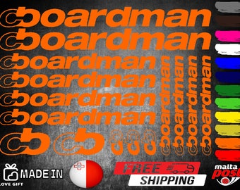 Boardman Bikes Vinyl Decal Stickers Sheet Frame Cycle Cycling Bicycle