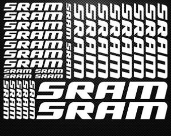 Sram Vinyl Stickers Sheet Bike Frame Cycle Cycling Bicycle Mtb Road