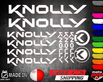 KNOLLY Vinyl Stickers Sheet Bike Frame Cycle Cycling Bicycle