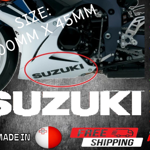 2x Suzuki Bellypan fairing cowl stickers Decals Vinyl Logo bike motorcycle GSX R