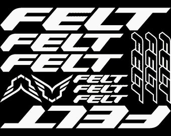Felt Vinyl Decals Stickers Sheet Bike Frame Cycle Cycling Bicycle Mtb