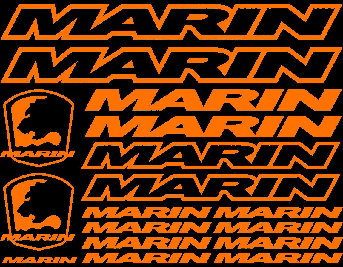 Marin Vinyl Decal Stickers Sheet Bike Frame Cycle Cycling Bicycle Mtb Etsy Canada