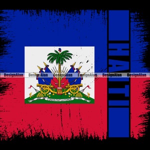Haiti Haitian Creole Distressed Torn Ripped Rip Flag Text Proud Travel Caribbean Nation Country Tattoo Color Design Element SVG PNG JPG Cut
