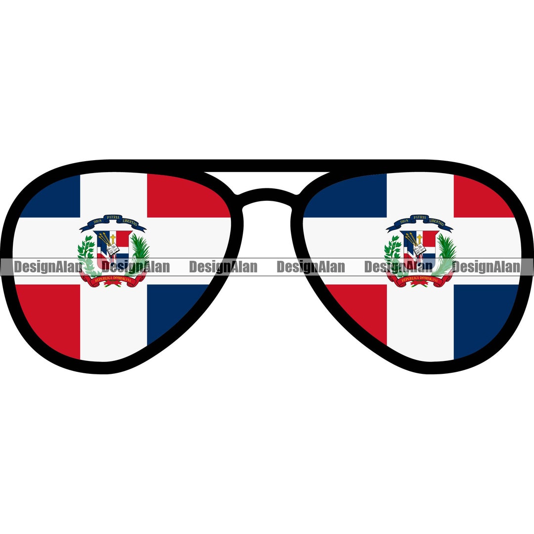 Dominican Republic Flag Sunglasses Lens Reflection Spanish Clothing