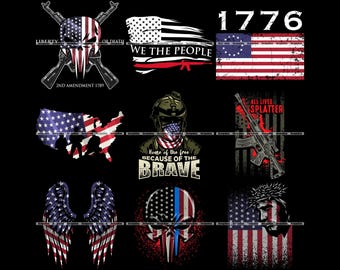 Army Skull USA Flag SVG Bundle: Patriotic Military Designs (Digital Download)