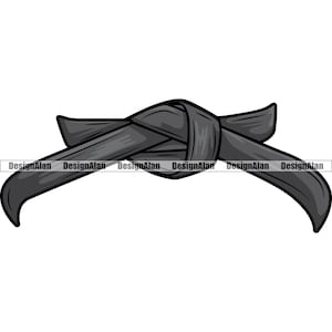 Black Belt Karate MMA Mixed Martial Arts Judo Taekwondo Sports Fighter Fight Fighting Uniform Logo Color Design Element Vector PNG SVG Cut
